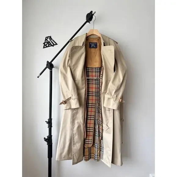 Burberrys Vintage Kensington Trench Heavy Coat Wool Inner